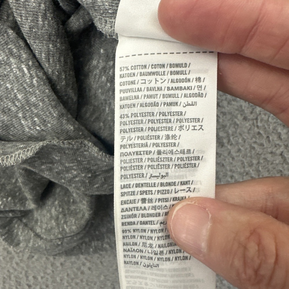 Y2K Abercrombie & Fitch Tank Top Gray Crochet Racerback Retro Women's Small - Picture 5 of 8